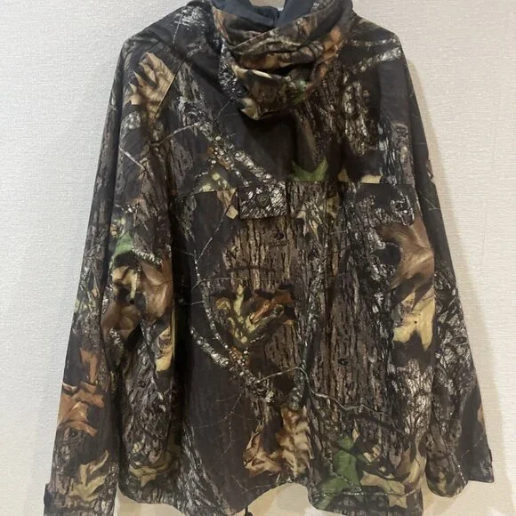 10X Brand Camo Jacket Mossy Oak Break Up Infinity Hooded Hunting Coat Men XL - Picture 13 of 16